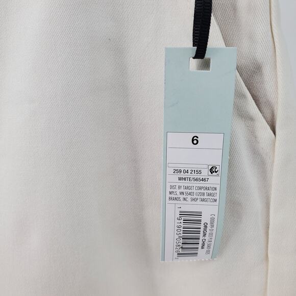 Prologue Womens Size 6 High-Rise Cropped Wide Leg Pants Off-White W/ Pockets New - Picture 6 of 8